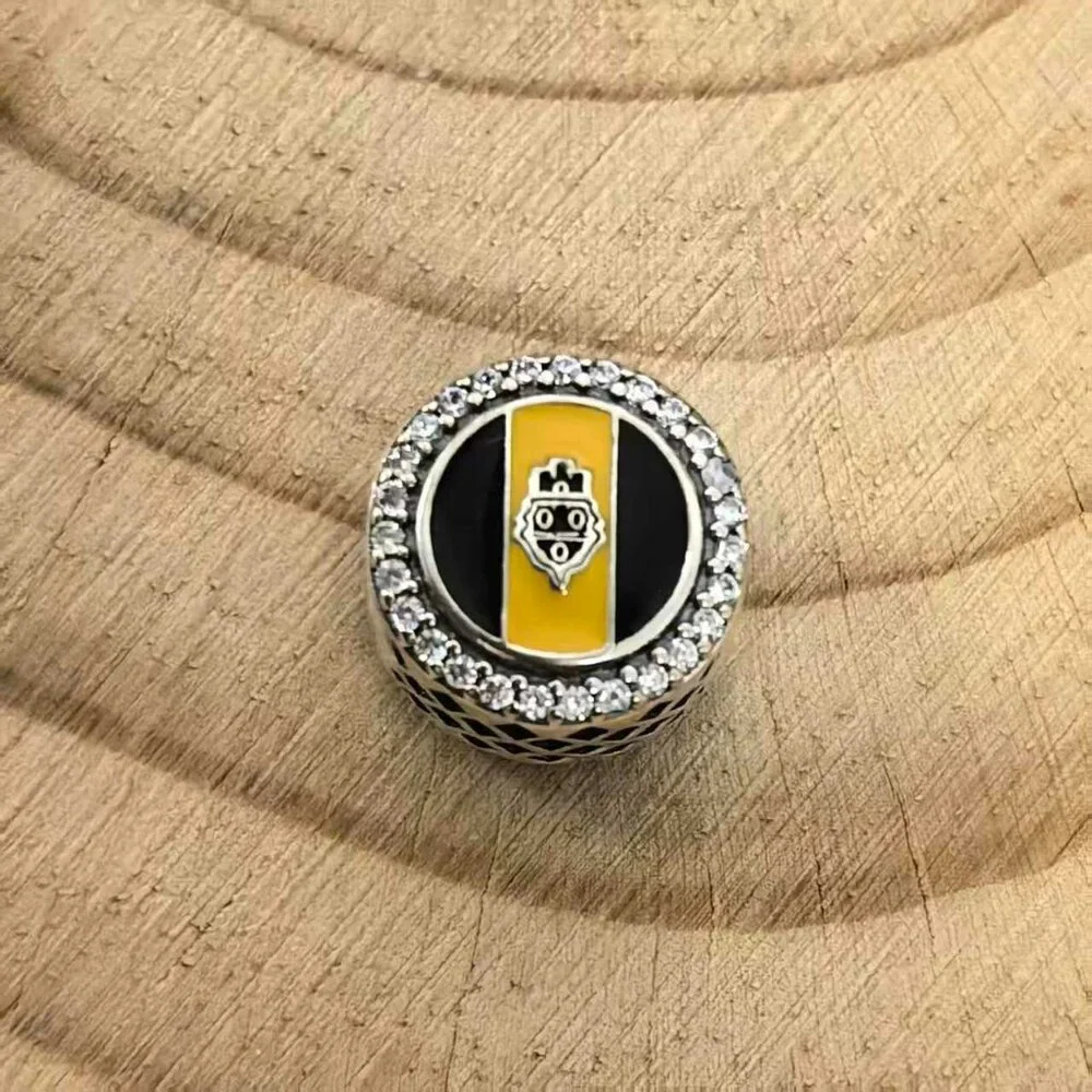Pandora Pittsburgh Flag Exclusive Bead Charm, S925 Silver Jewelry
